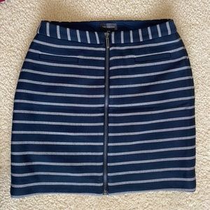 The Limited Navy Striped Skirt